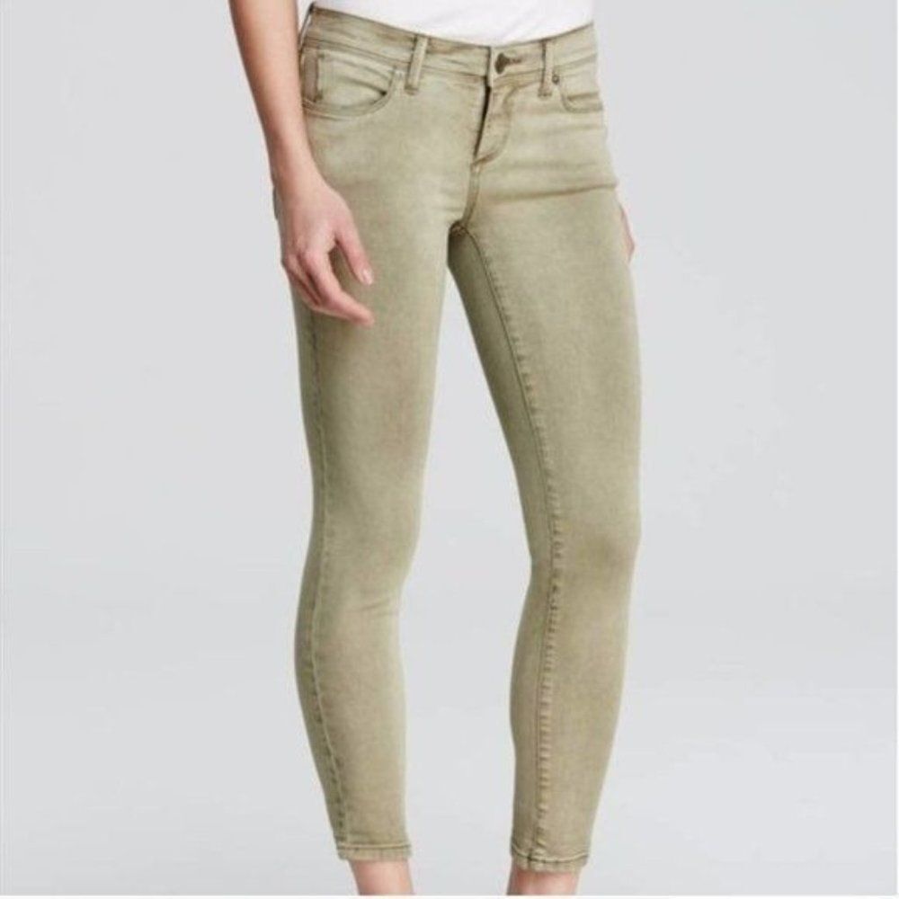 Free People Green Roller Ankle Skinny Jeans 30